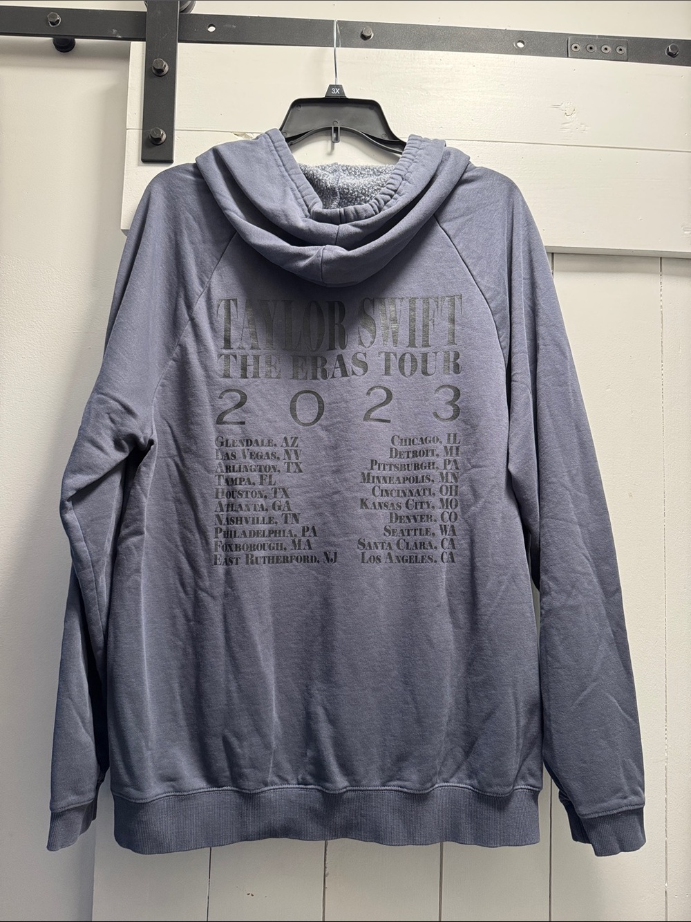 NEW Taylor Swift 2023 Eras Tour Merch Blue Hoodie Hooded Sweatshirt XL